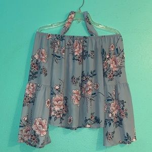 Floral off the shoulder blouse